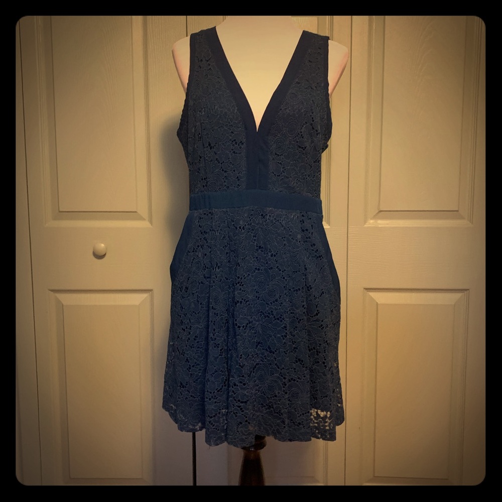 NWT Free People Brilliant lace overlay dress